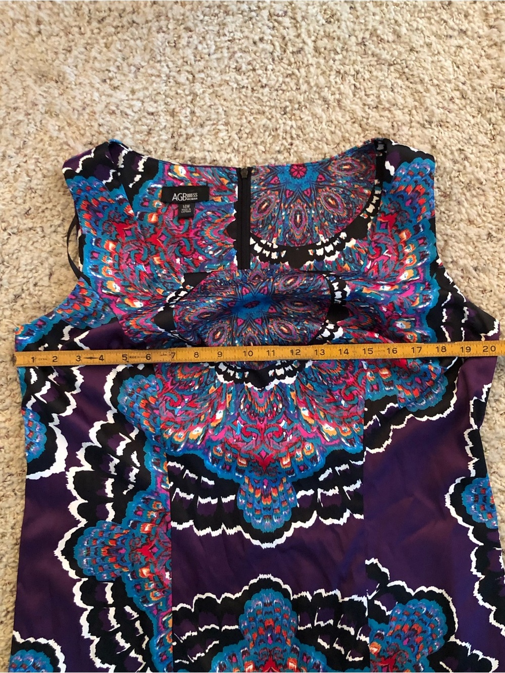 AGB Woman Kaleidoscopic Medallion Sheath Dress 14W EUC - Picture 8 of 14